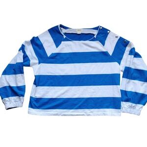 NEW Maeve Anthropologie Sweatshirt  XL  Nautical core Preppy